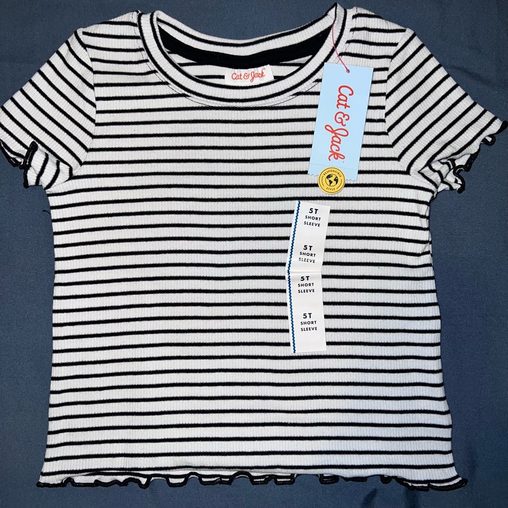 Stripped short sleeve tee